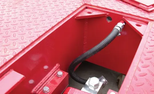 truck scale loadcell with flexible conduit protecting the signal cable